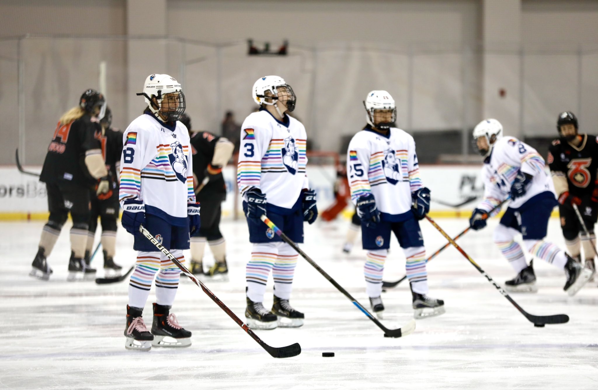 Metropolitan Riveters - Our game-worn Pride jerseys are up for